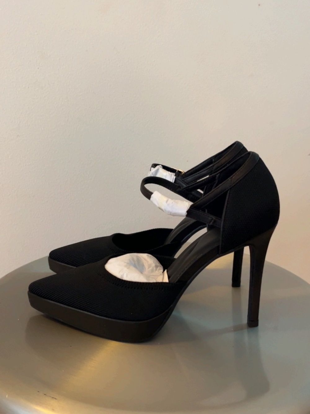 NWOT Cosy Island Black Pointed Toe Platform Heels Size 7